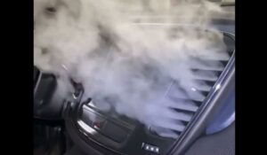 white smoke from ac vent car