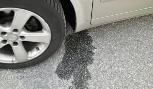 car leaks gas only when running